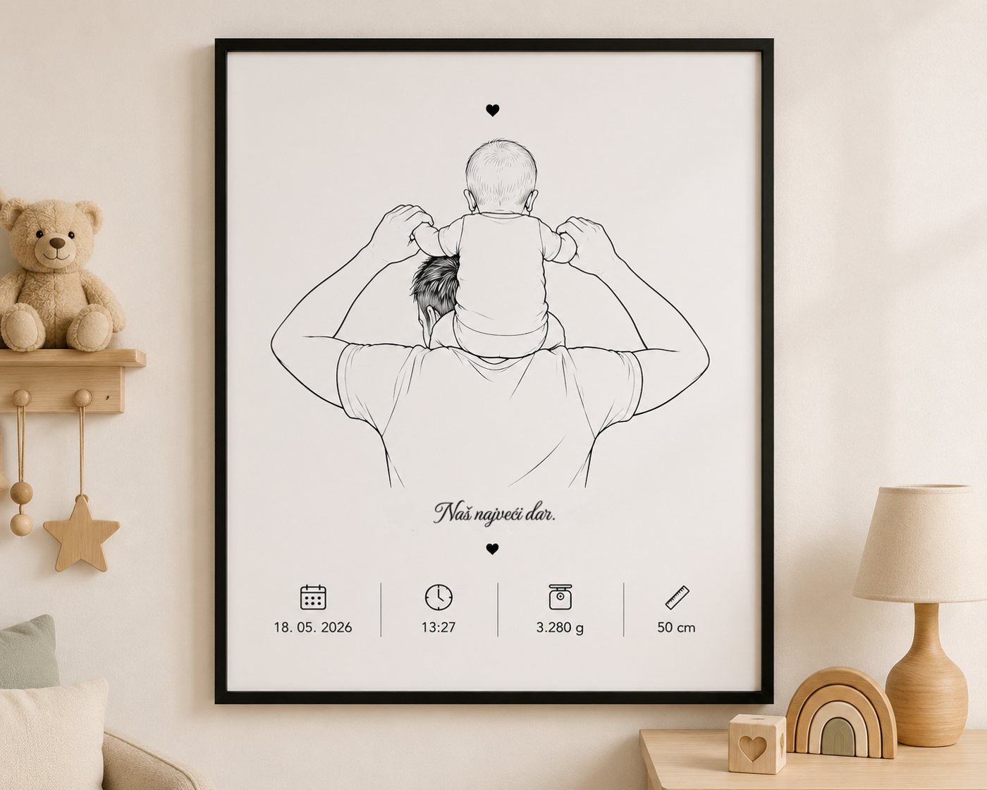 Dječja silueta u okviru