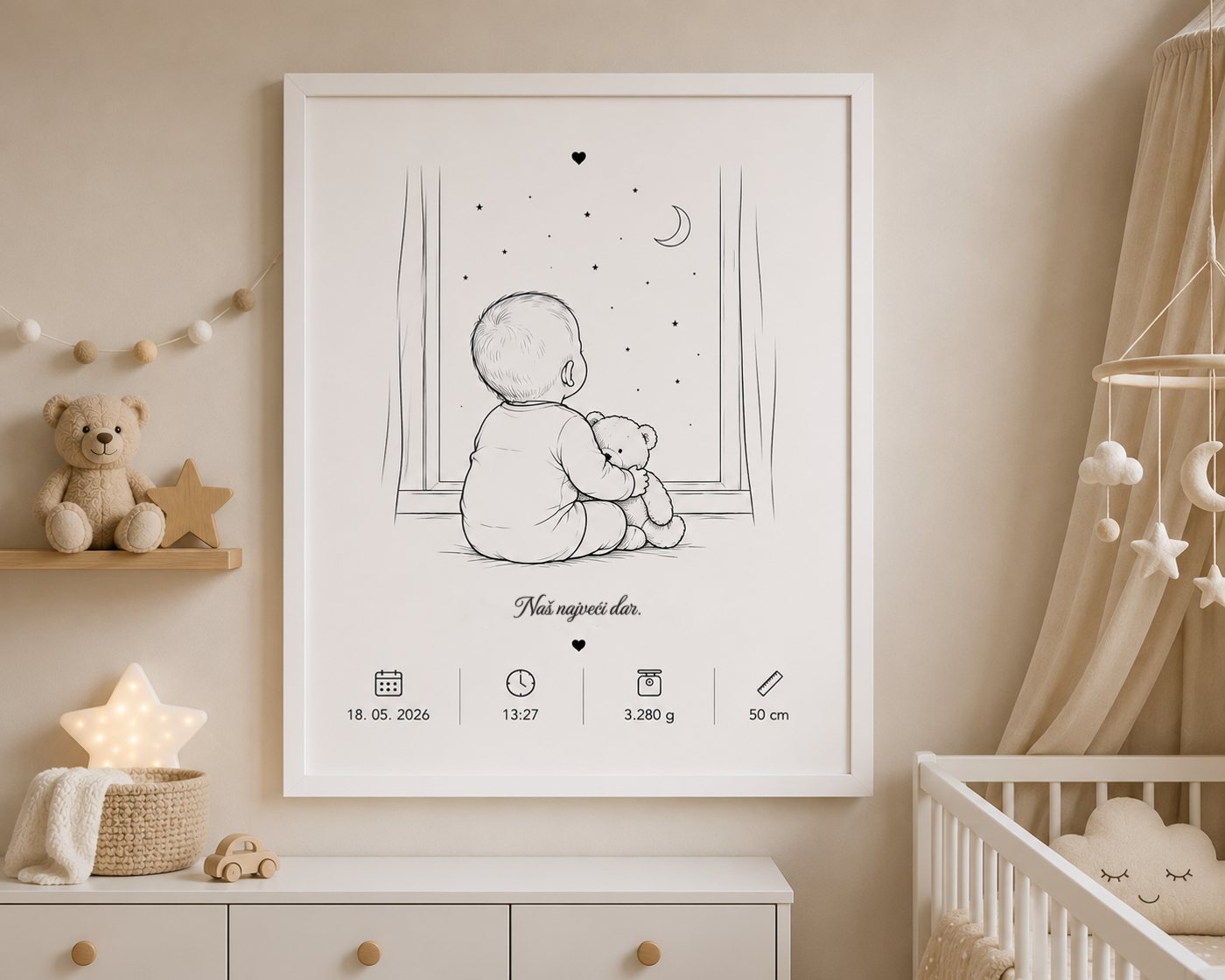 Dječja silueta u okviru